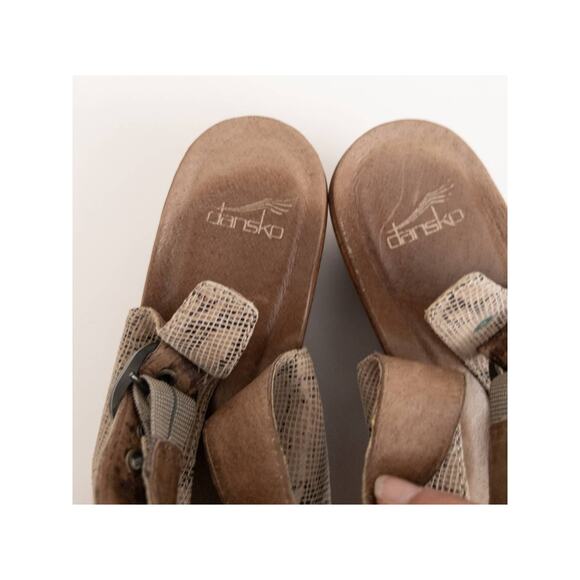 Dansko Snakeskin Clog Heel Sandal Size 41 - Picture 7 of 11